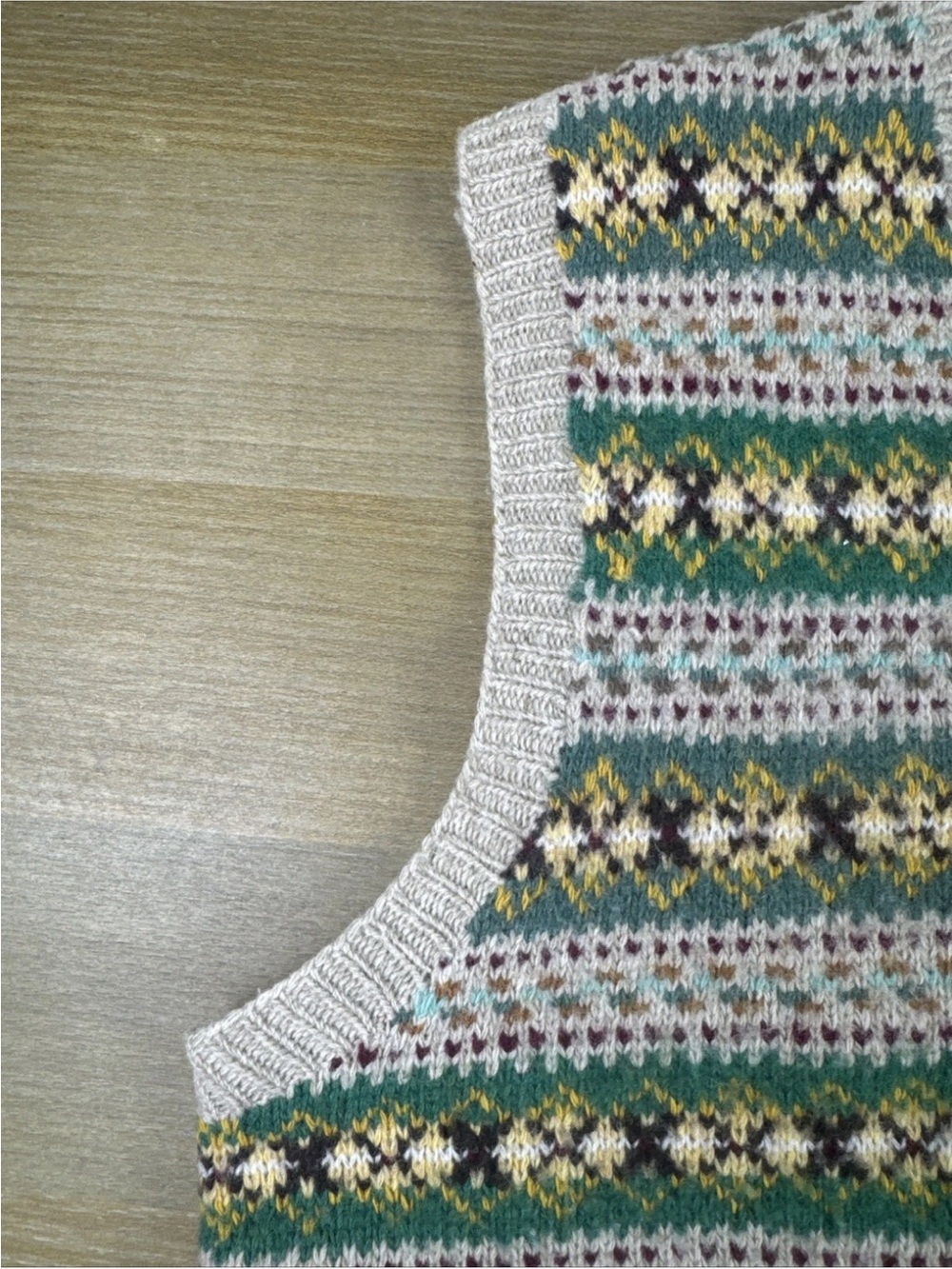 Vtg Polo Ralph Lauren 2006 Hand Knit Sweater Vest Fair Isle Lambswool Men’s Med - Picture 4 of 8